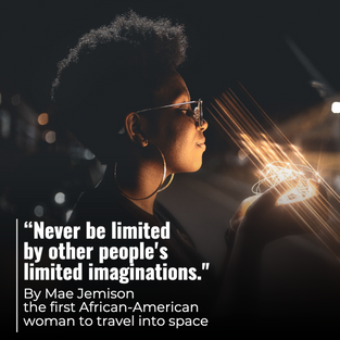 Social Media quote post featuring Mae Jemison