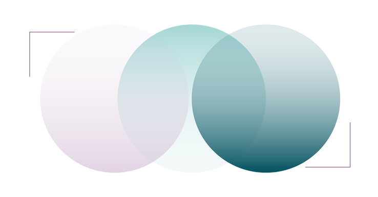 Three linked circles