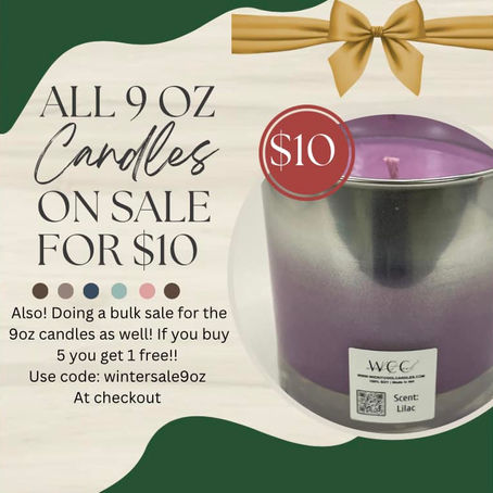 9oz candle sale!