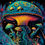 Thumbnail: "Alice in wonderland" Psychedelic UV reactive tapestry