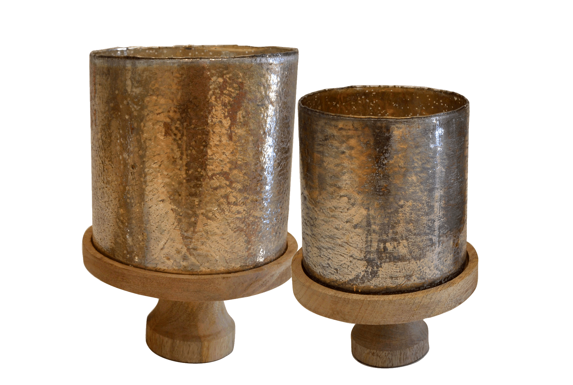 Mango Gold Cylinder Candle Holder