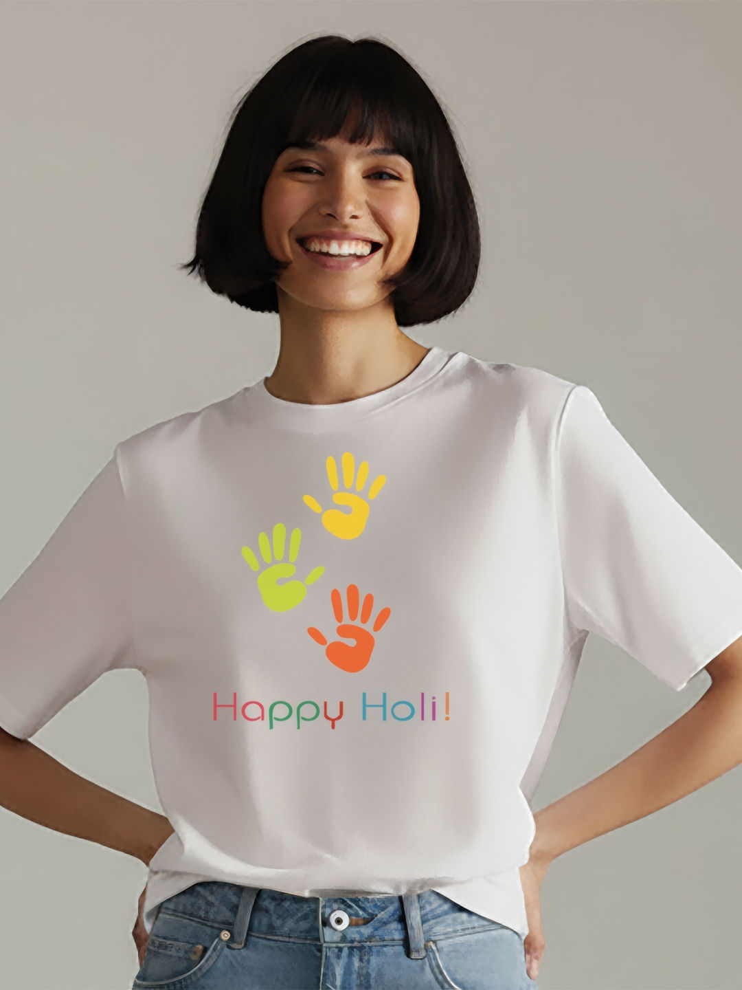 Holi Typography T-shirt