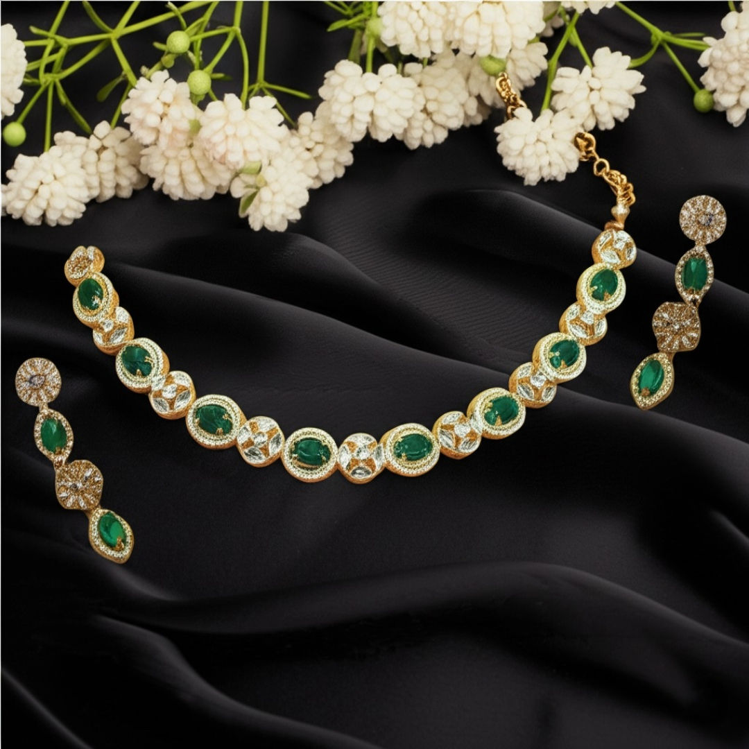 Golden Grace Emerald Set