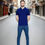 Thumbnail: Blue Solid Polo T-Shirt