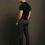 Thumbnail: Black Solid Polo T-Shirt