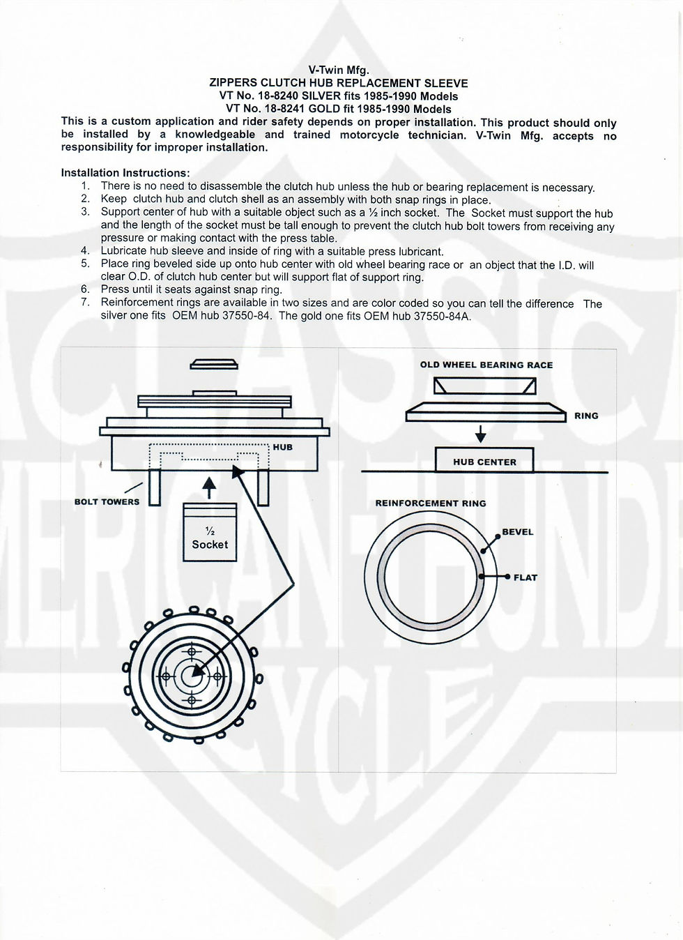Thumbnail: Clutch Hub Reinforcement Ring, FOR HUB 37550-84