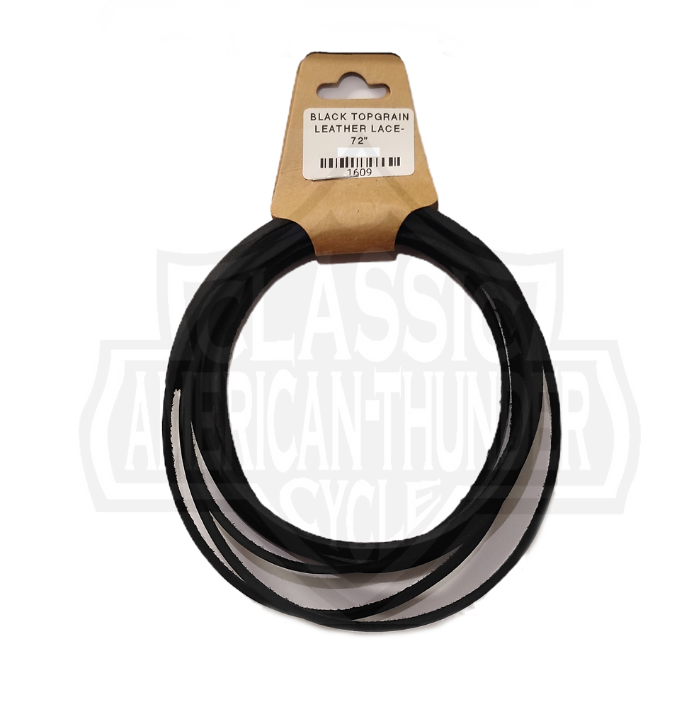 Thumbnail: Black Topgrain Leather Lace 72"