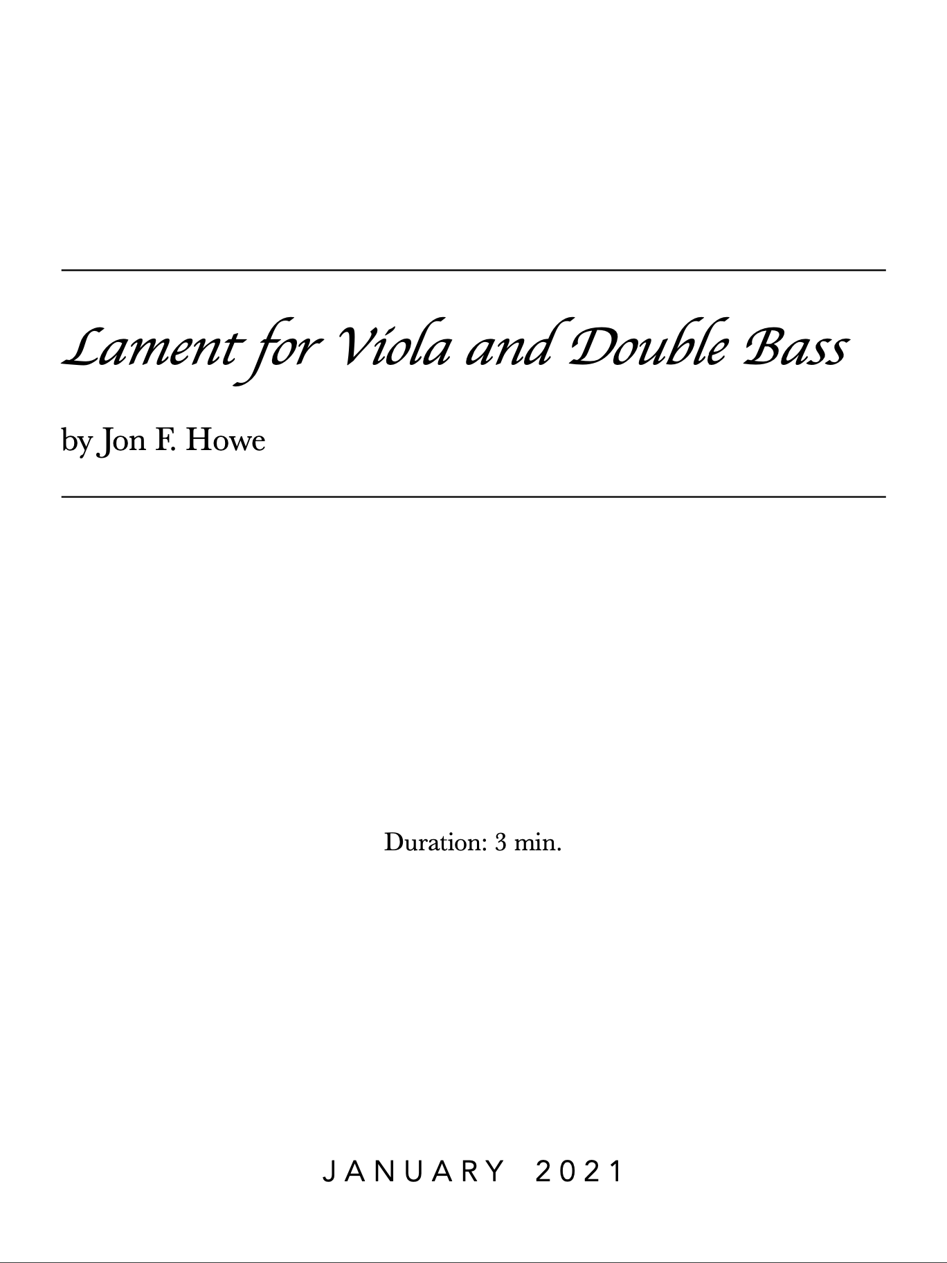 Lament for Viola and Double Bass
