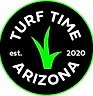 Turf Time AZ black and neon green logo 