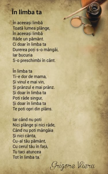 Sufletul nu uita limba lui