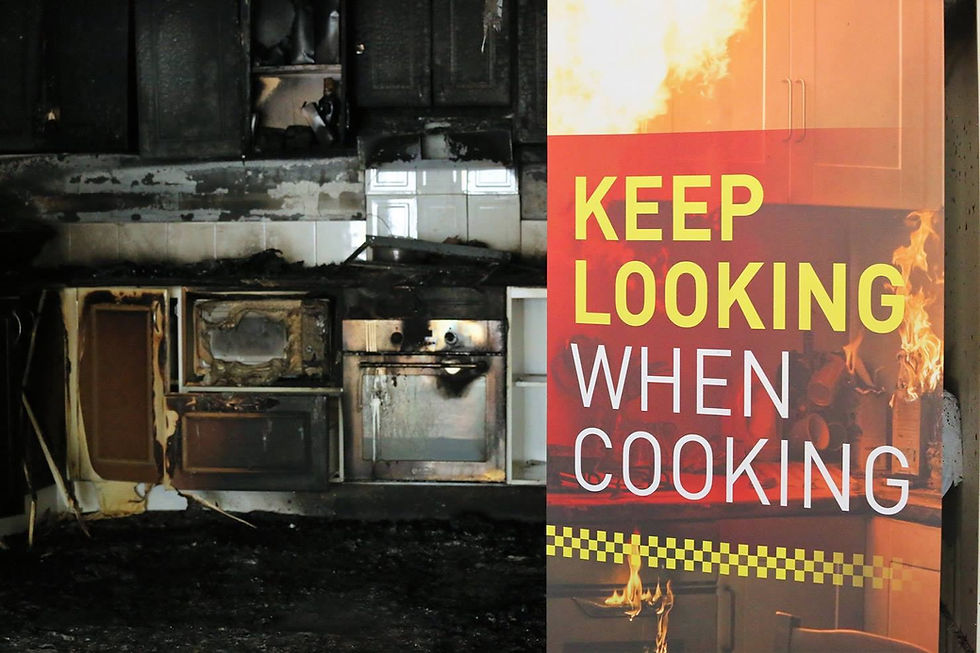 Most kitchen fires in the UK occur in people’s own homes...