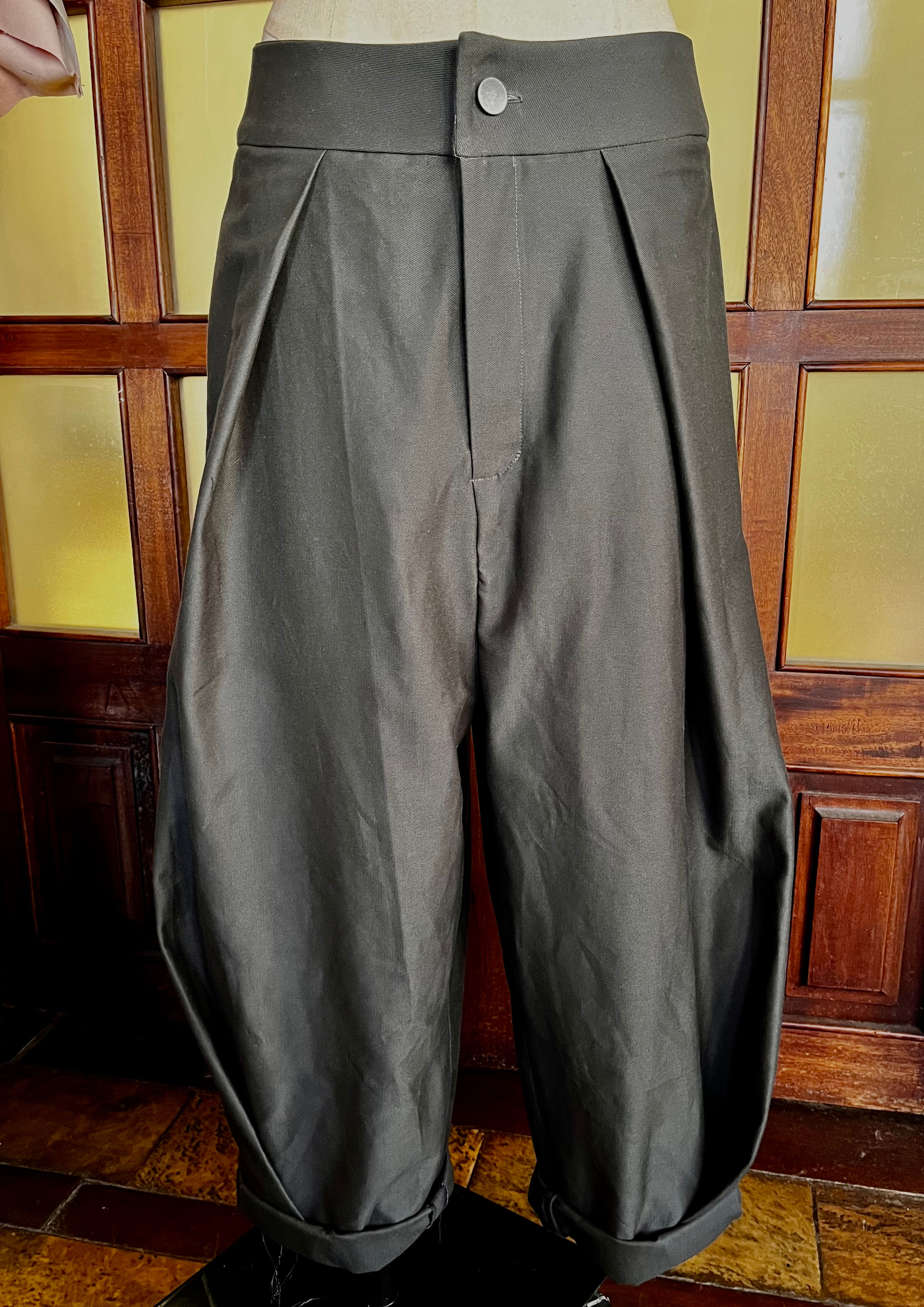 PEG-LEG TWILL GRAFIITTI TROUSERS