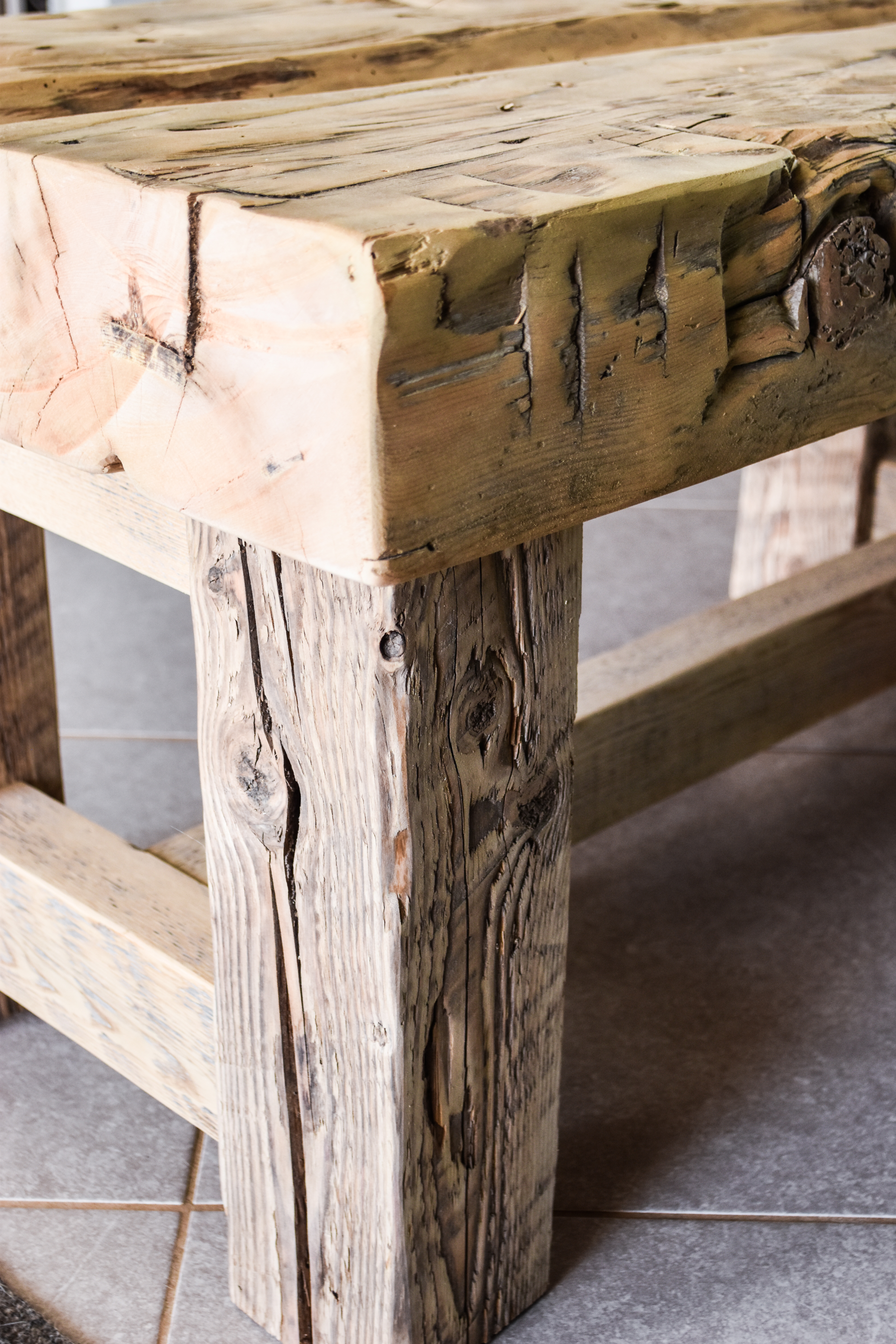 Barn beam bench