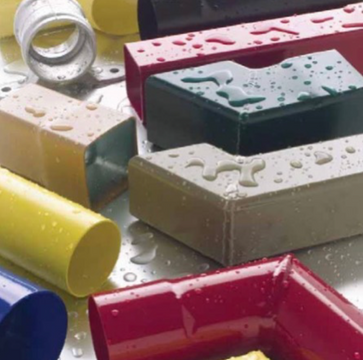 Bespoke aluminium rainwater pipe and matching components. 