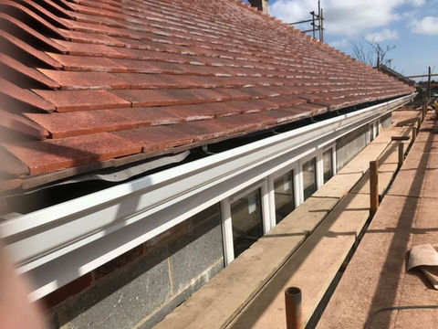 Large Deep Flow Seamless Aluminium Gutter White RAL 9016