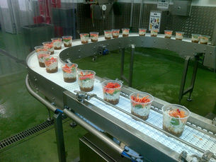 Pace Packing Conveyor System for Ready Meal Pots