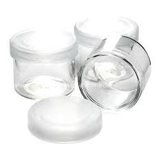 MINI SAMPLE CONTAINERS Tiny Make Up Paint Jar with Lid Micro Case 5 Grams Glass