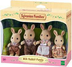 EPOCH D�COR Sylvanian Families Milk Rabbit Families Posable Collectible Figures