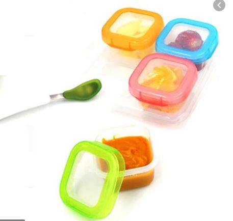 Mom & Pea Baby Food Storage Container Cup Freezer Cube Portable Dispenser