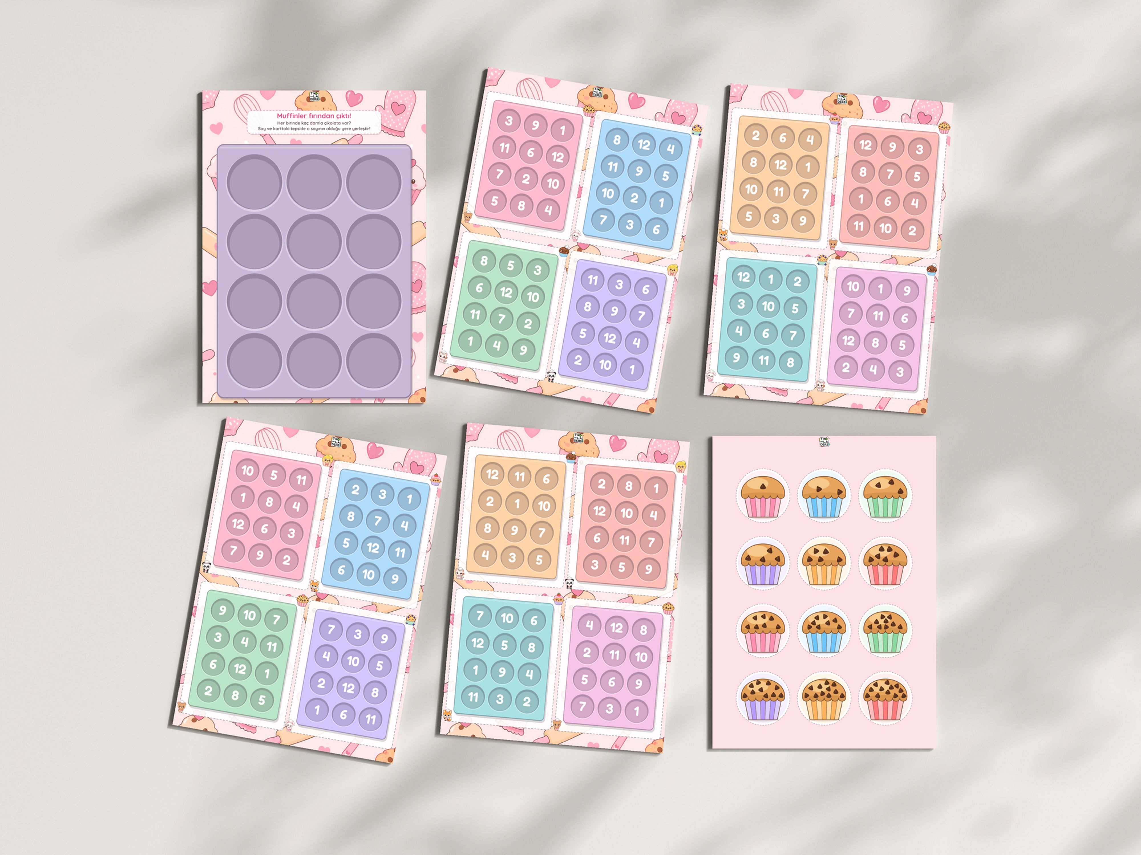 Damla Çikolataları Say, Muffinleri Tepsiye Diz