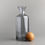 Thumbnail: AURA Gray Amber  Glass Carafe with Wooden Ball Stopper 1200ml