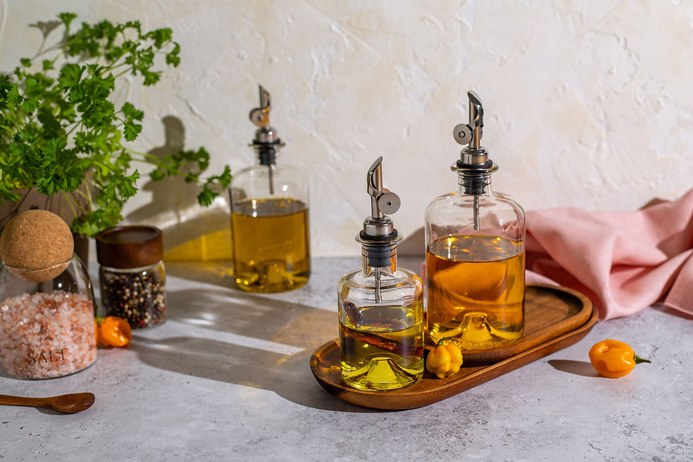 Thumbnail: RUBY Oil & Vinegar Glass Bottle Pourer | Size 200ml, 500ml | GOLD label