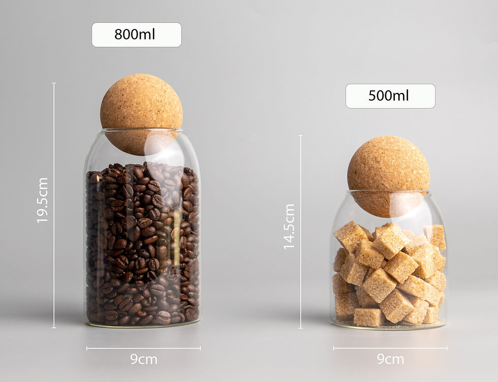 Thumbnail: LUNA Cork Ball Glass Storage Jars