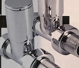 Chrome radiator valves installed by Gentleman Heating