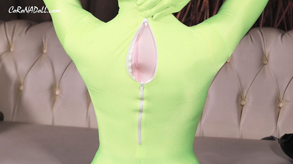 Thumbnail: NA059-三層ZENTAI+防毒面具+女性面具+阴虐