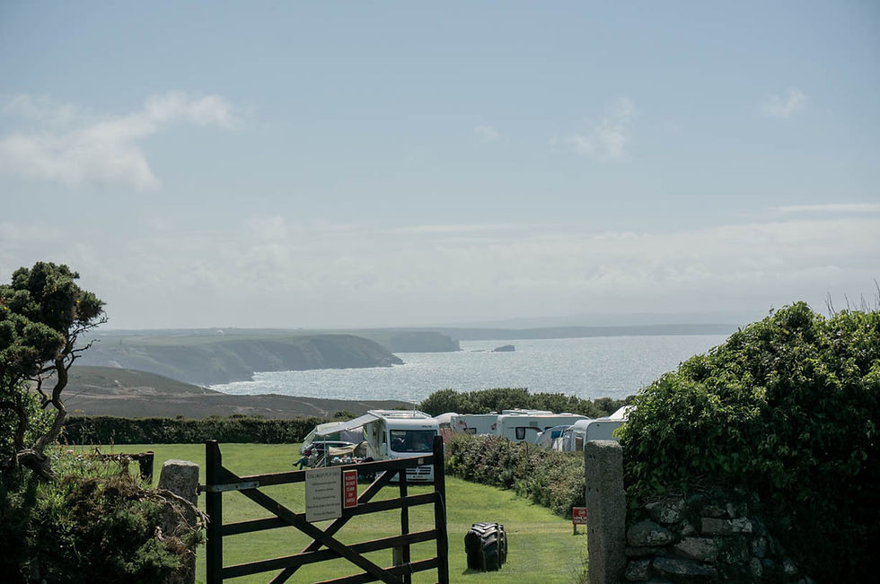 Views from Beacon Cottage Farm Campsite - sea and coast in cornwall