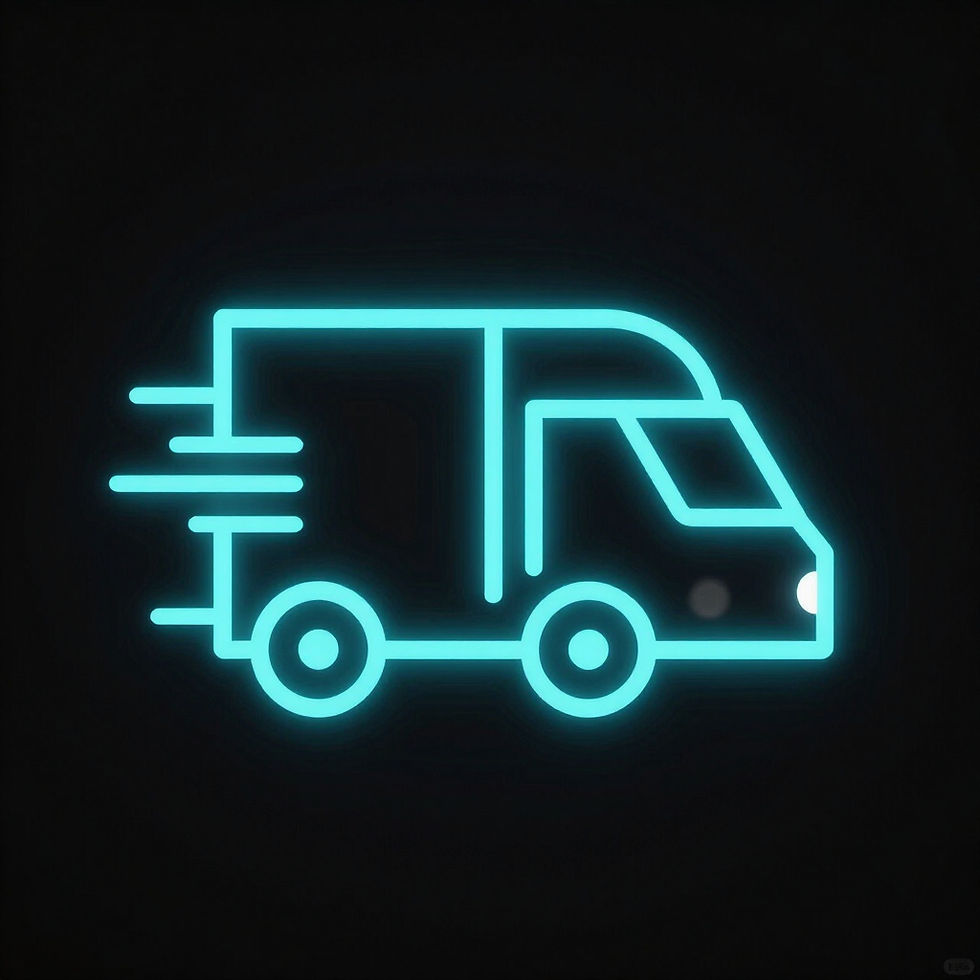 Pixel delivery truck icon