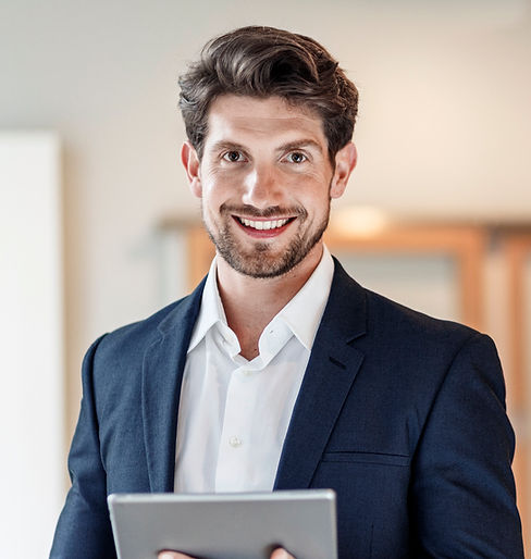 Zuversichtlich Geschäftsmann