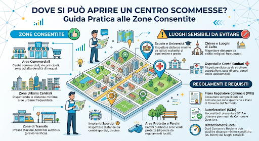 Dove si può aprire un centro scommesse
