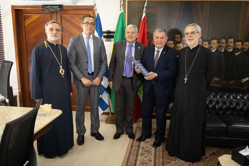 Deputado Mário Motta recebe comitiva da Grécia na Assembleia Legislativa