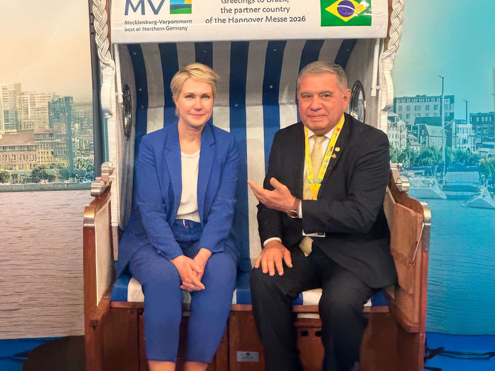 Mário Motta se reúne com ministra alemã e fortalece diálogo com empresários catarinenses na Hannover Messe