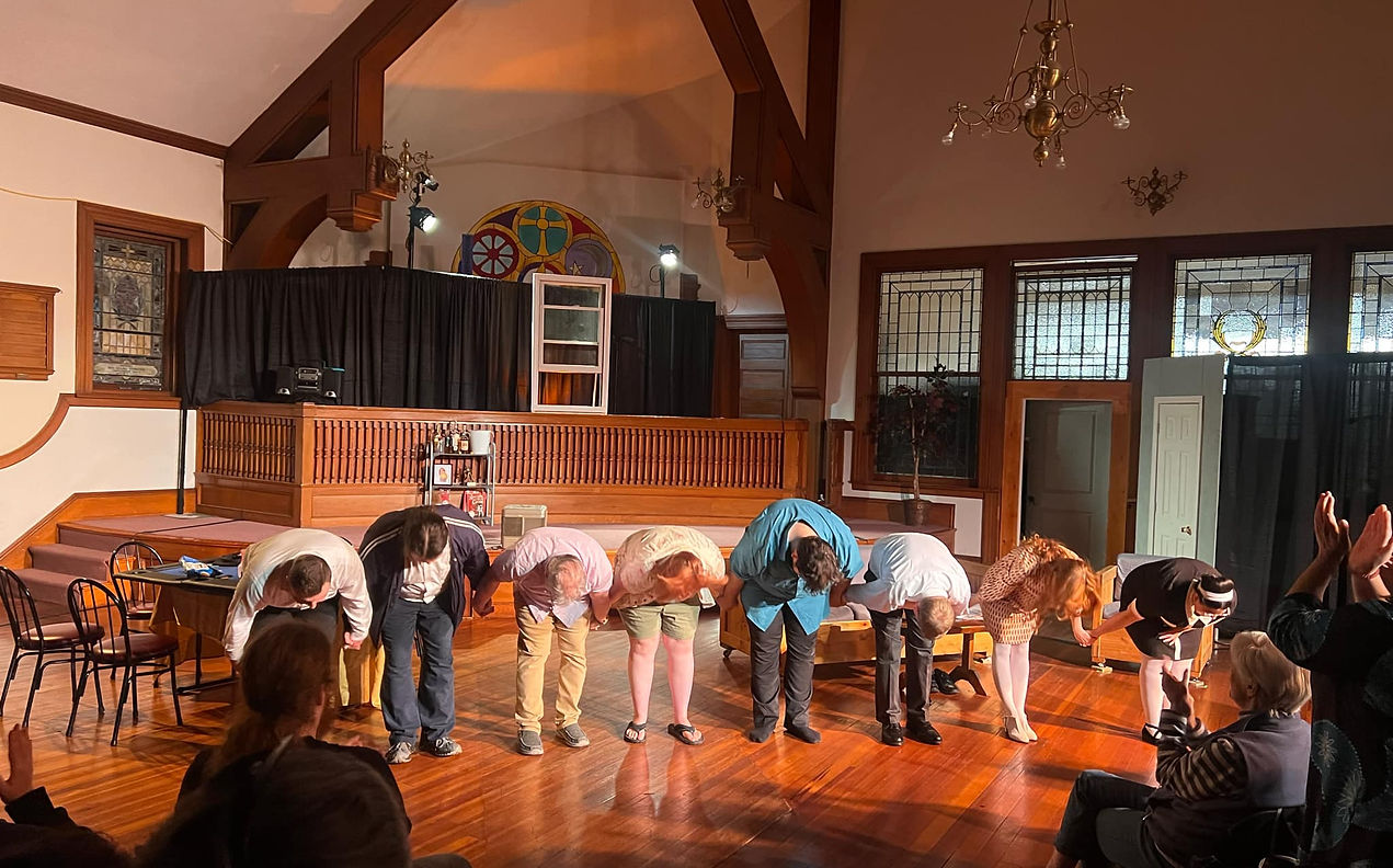 Cast bow for "The Odd Couple"