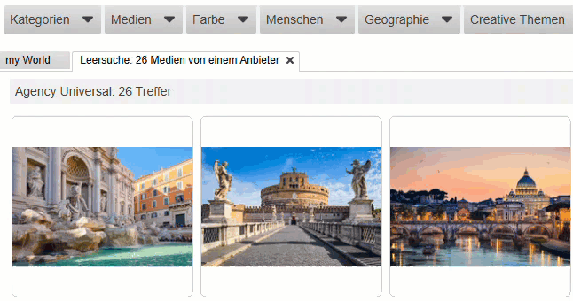 Hover Effekte bei den Medien-Aktionen in my-picturemaxx