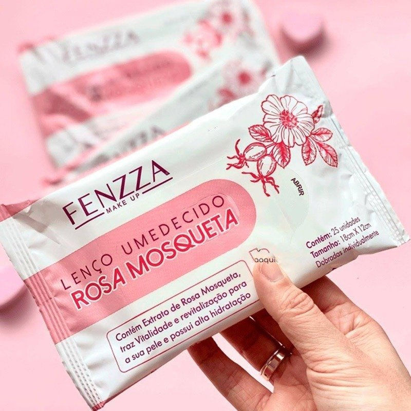Lenço Umedecido Rosa Mosqueta Fenzza