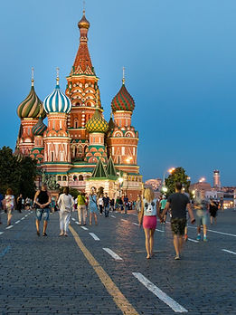 Moscow, St basil's cathedral, Night image