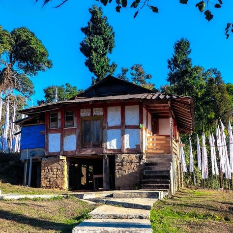One of the oldest traditional Sikkimese houses at Paybuk monastery in Naitam village, East Sikkim.