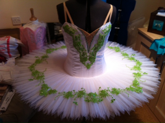 White and green ballet tutu