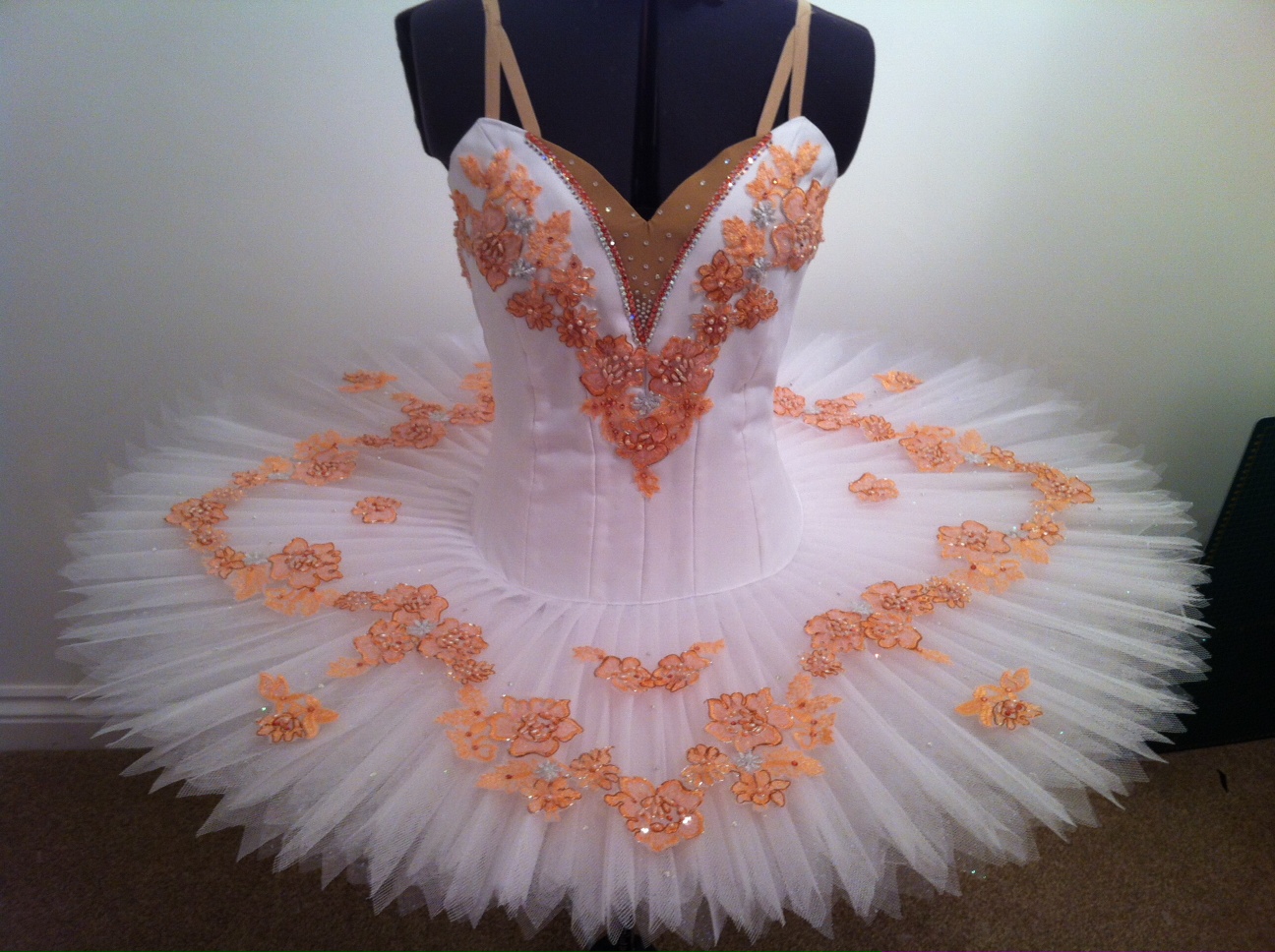 White and Peach Ballet Tutu