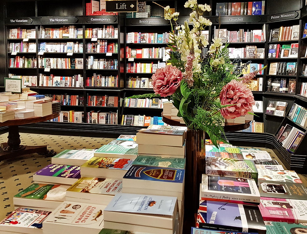 Eye-catching floral bouquets and carpeted floors
