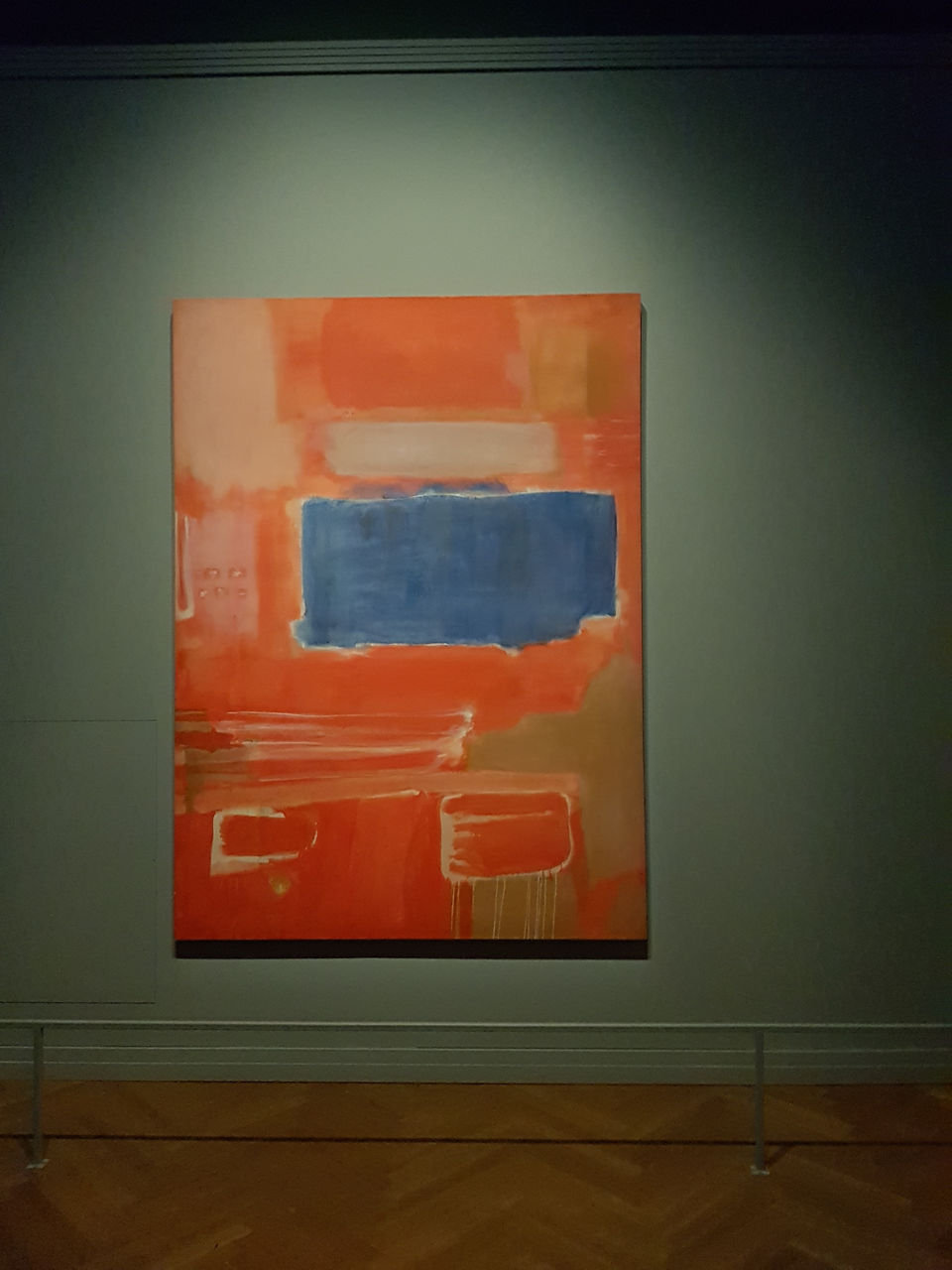 A color-field painting in orange and blue, one of Rothko's signature works