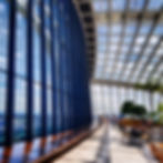 View from the Sky Garden towards Canary Wharf, London,