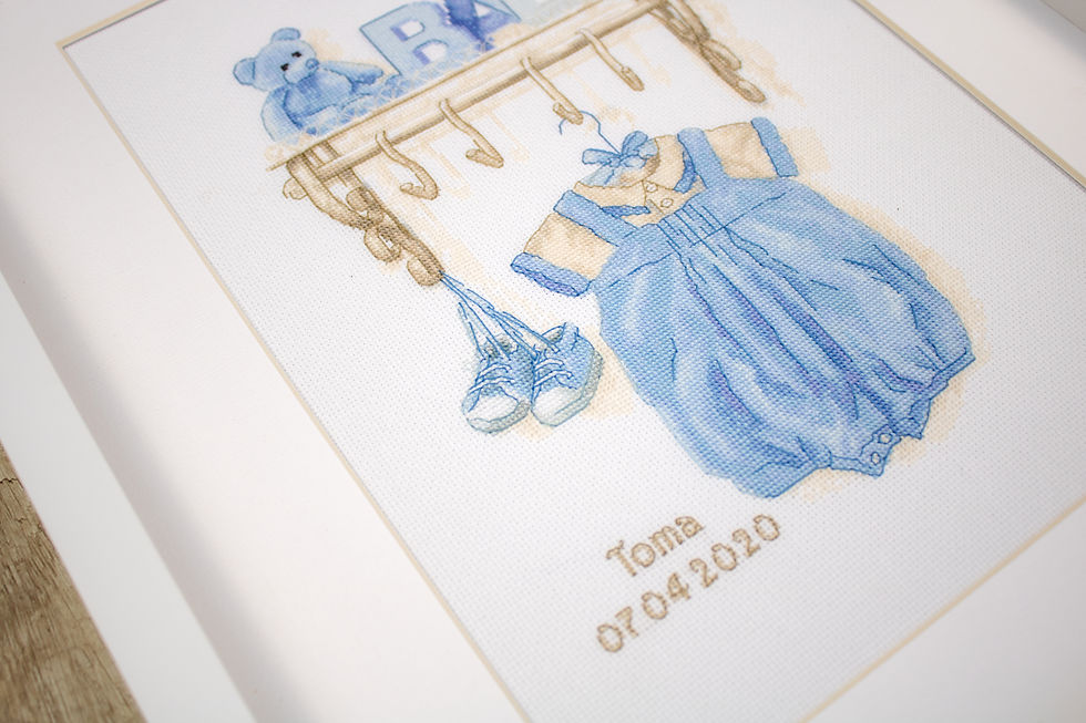 Thumbnail: B1174 Baby boy birth - Cross Stitch Kit Luca-S