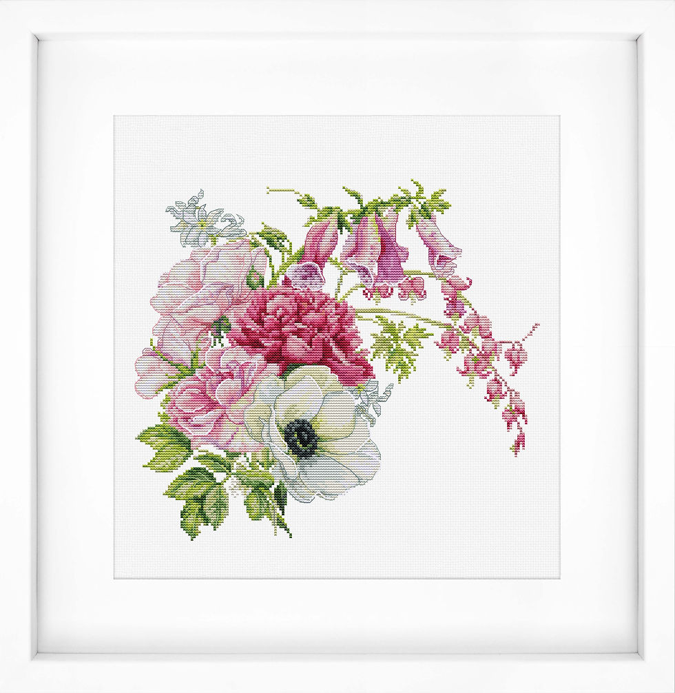 Thumbnail: Cross Stitch Kit Luca-S -  B7018 Spring Bouquet