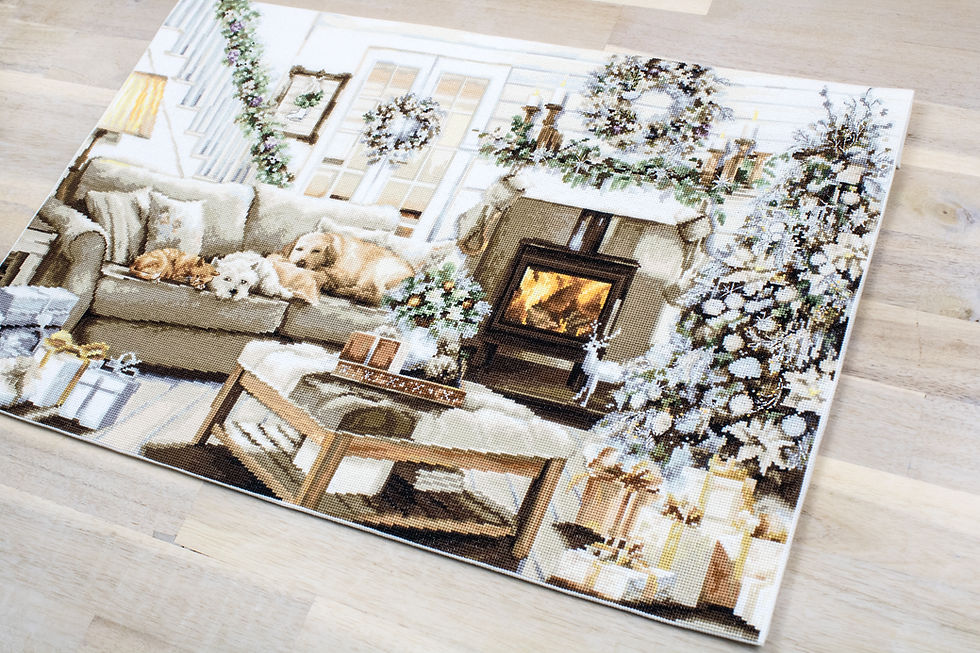 Thumbnail: B2393 Dreaming of a White Christmas - Cross Stitch Kit Luca-S