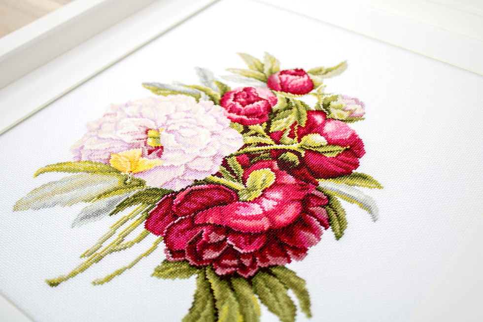 Thumbnail: B2354 Bouquet with peonies - Cross Stitch Kit Luca-S