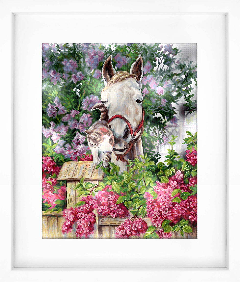 Thumbnail: Cross Stitch Kit Luca-S - B7012 Gentle Affection